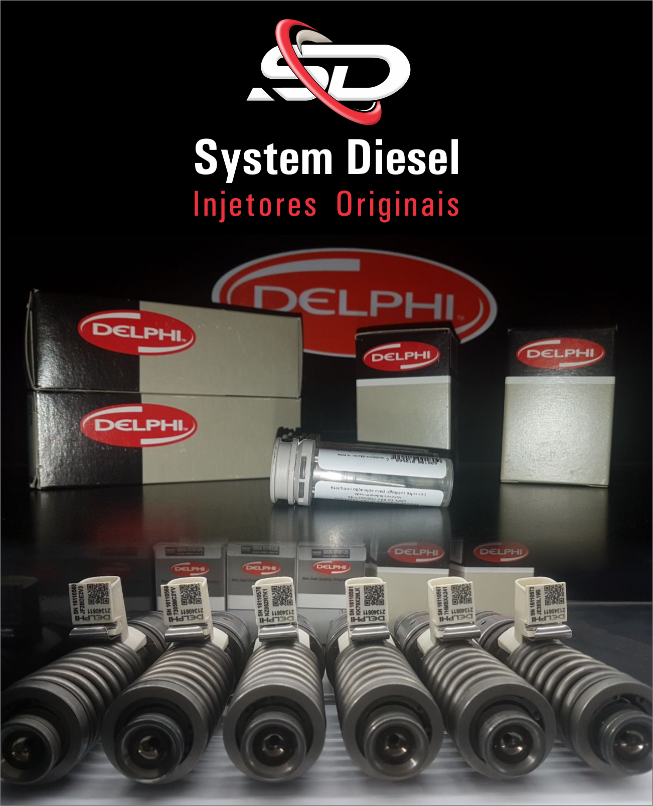 Não são apenas Injetores Diesel. São Injetores EUI Delphi.